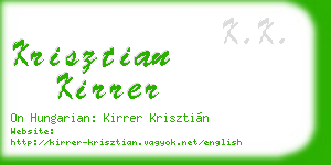 krisztian kirrer business card